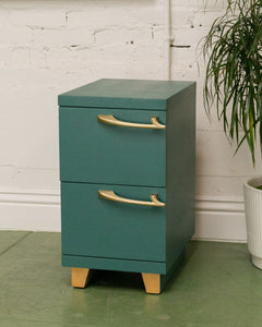 Teal 2 Drawer Nightstand