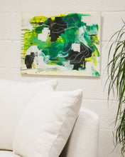 Load image into Gallery viewer, Green Abstract Oil Painting by E. Marz
