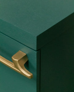 Teal 2 Drawer Nightstand