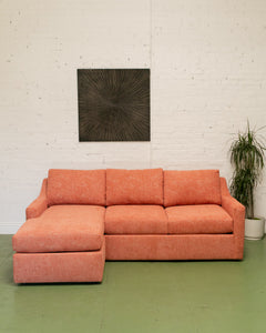 Hauser Sectional Sofa in Amadeo Tangerine