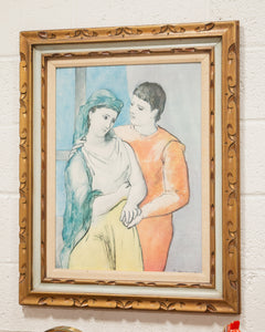 Picasso’s The Lovers, Framed Print on Canvas