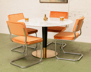 Orange Chrome Cantilever Chair