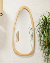 Load image into Gallery viewer, Futuristic Natural Wood Mirror
