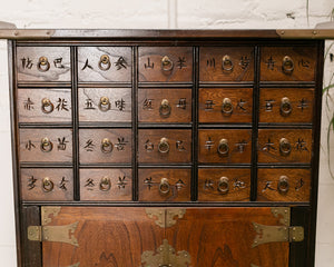 19th Century Antique Asian Medicine Cabinet