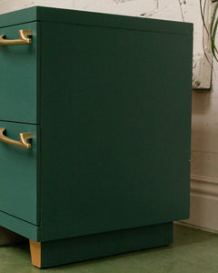 Teal 2 Drawer Nightstand