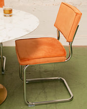 Load image into Gallery viewer, Orange Chrome Cantilever Chair
