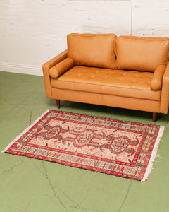 Vintage Silk and Wool Kilim Rug