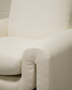 Leyla Lounge Chair in Parallel Ivory