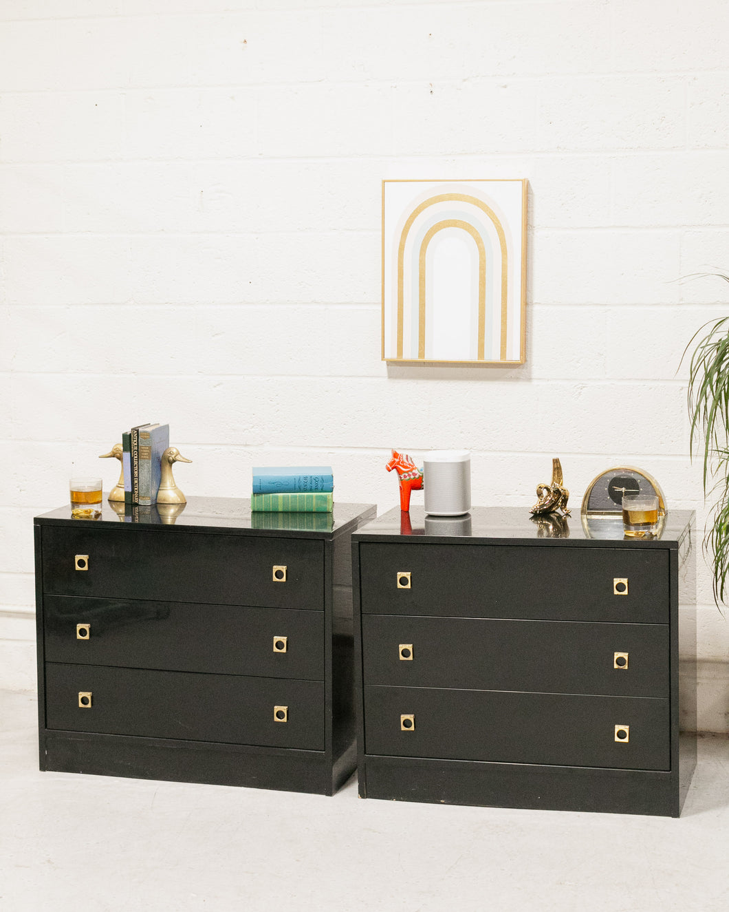 Pair of Hollywood Regency Lowboy Dressers