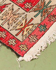 Vintage Silk and Wool Kilim Rug