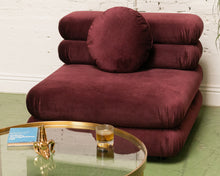 Load image into Gallery viewer, Elodie Velvet 1 Piece Lounger Modular Sectional in Maroon
