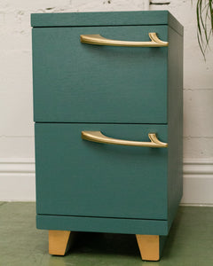 Teal 2 Drawer Nightstand