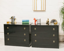 Load image into Gallery viewer, Pair of Hollywood Regency Lowboy Dressers
