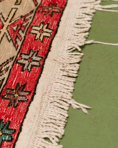 Vintage Silk and Wool Kilim Rug