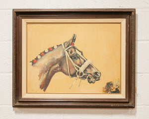 Vintage Horse Oil Painting