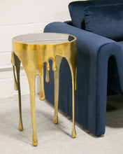 Load image into Gallery viewer, Volcano Drip Side Table in Gold
