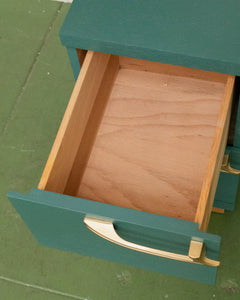 Teal 2 Drawer Nightstand