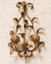 Load image into Gallery viewer, Gold Leaf Italian Sconce
