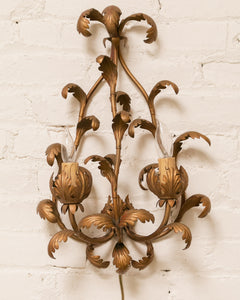 Gold Leaf Italian Sconce