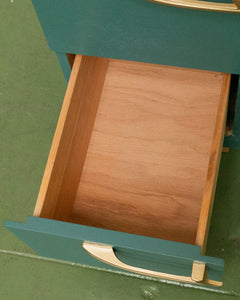 Teal 2 Drawer Nightstand