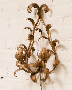 Gold Leaf Italian Sconce