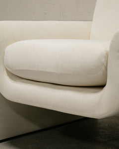 Leyla Lounge Chair in Parallel Ivory