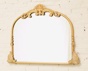 Gold Ornate Rectangular Hanging Mirror