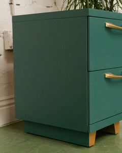 Teal 2 Drawer Nightstand