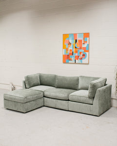 Barney Modular Sofa in Belmont Jade 4 Piece