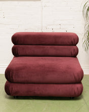 Load image into Gallery viewer, Elodie Velvet 1 Piece Lounger Modular Sectional in Maroon
