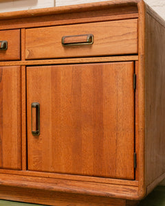 Vintage Oak boho Buffet Sideboard Credenza