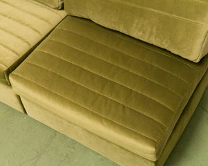 Vintage Modular Green Sofa