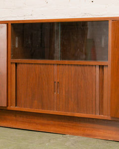 Mcm Walnut Sideboard with Opening