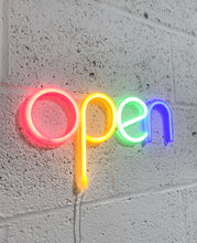 Load image into Gallery viewer, Rainbow LED Open Sign
