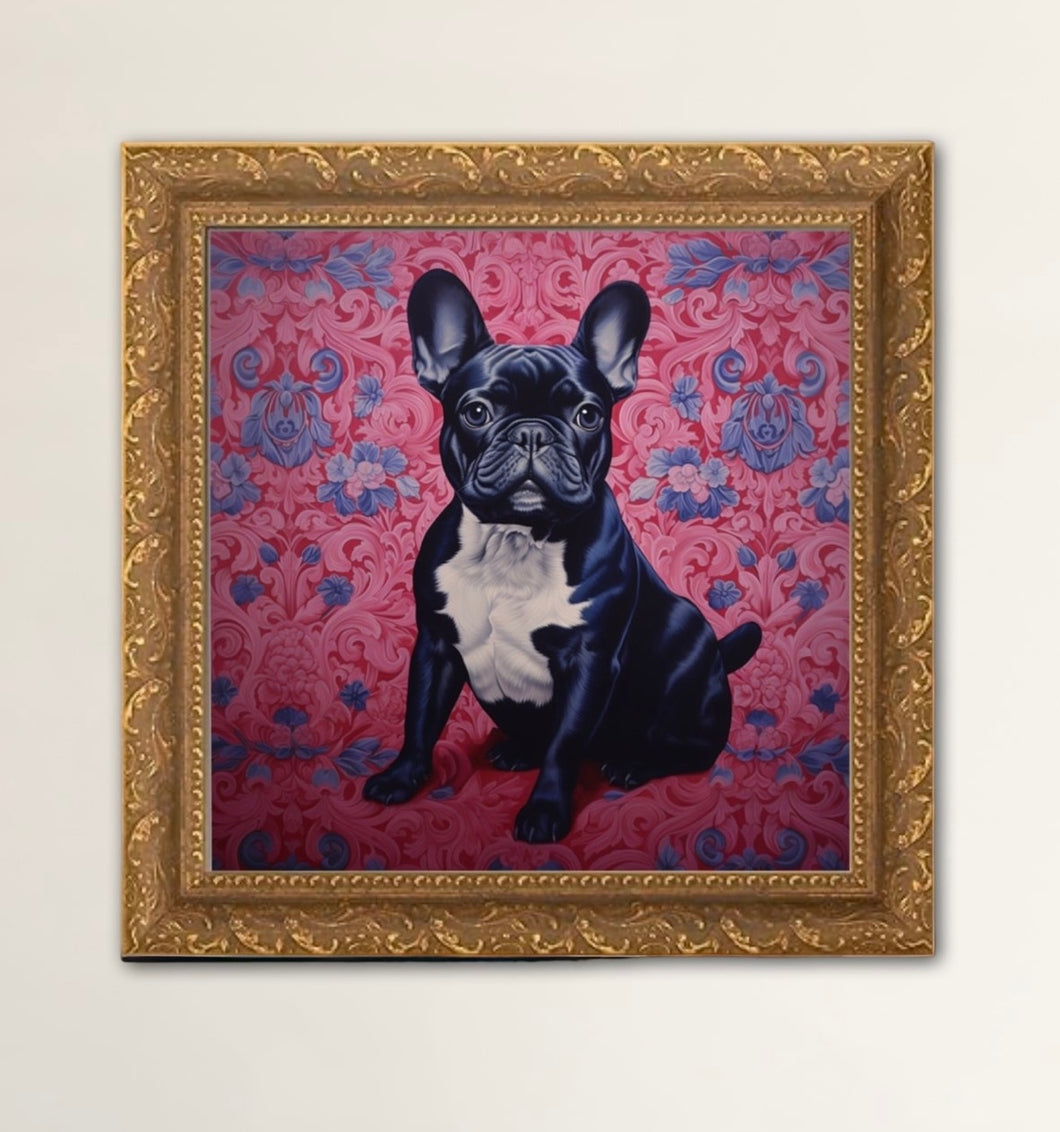 Frenchie in Ornate Frame