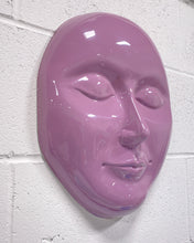 Load image into Gallery viewer, Vintage Large Lavender Plastic  Face Wall Hanging - As Found
