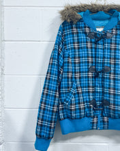 Load image into Gallery viewer, Plaid Hooded Bomber Jacket (3XL)
