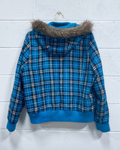 Load image into Gallery viewer, Plaid Hooded Bomber Jacket (3XL)
