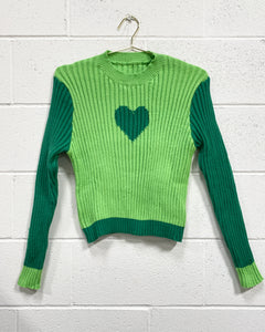 I Love My Green Sweater (L)