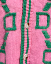 Load image into Gallery viewer, Super Soft Pink and Green Cardigan (L)
