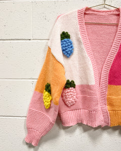 Fruity Color Block Cardigan (XL)