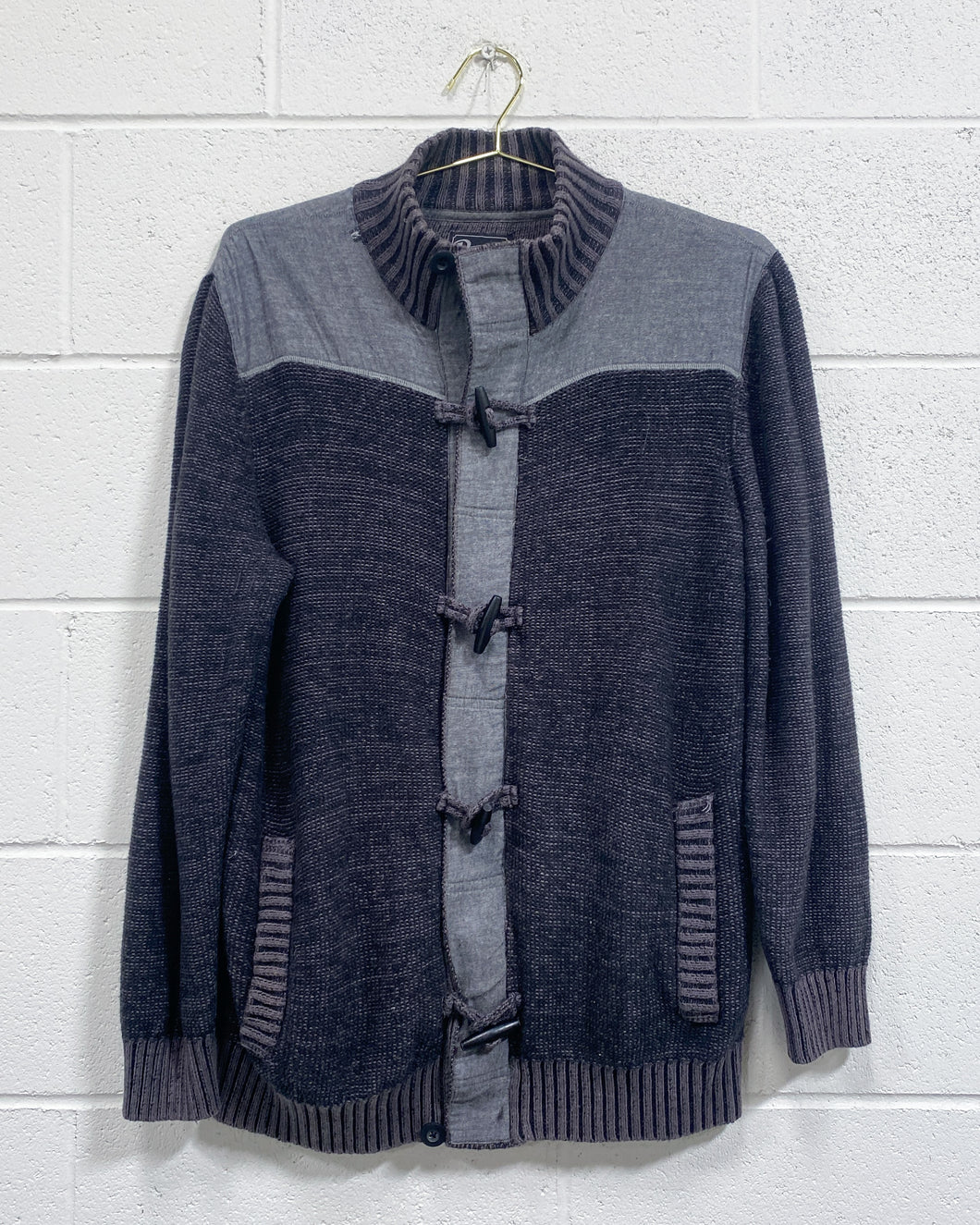 Grey Zip Up Sweater (XL)