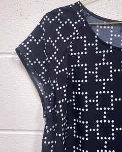 Merona Black Dress with White Dots (XXL)