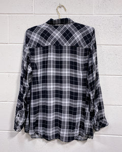 Torrid Black and White Plaid Blouse (2)