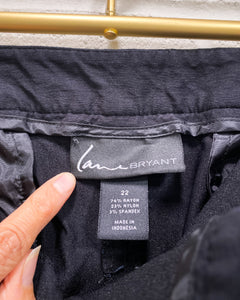 Lane Bryant Black Cropped Slacks (22)