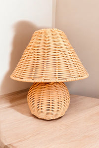 Petite Wicker Table Led Lamp