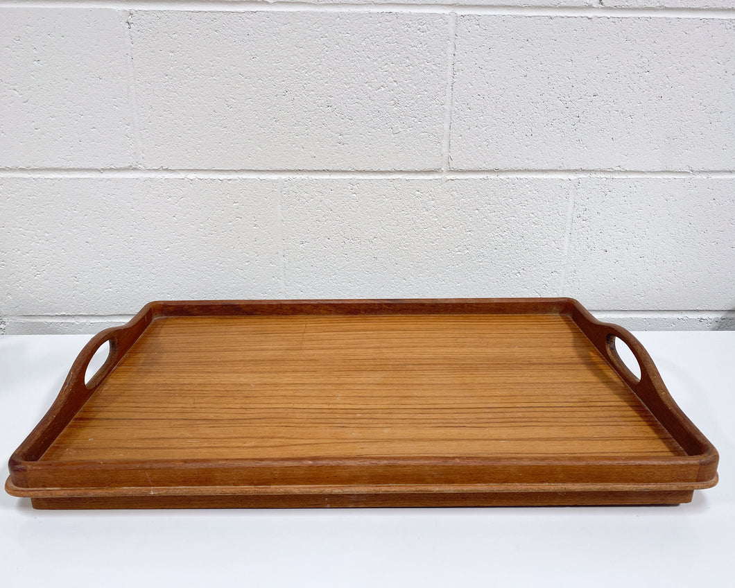 Vintage Teak Fold Out Tray