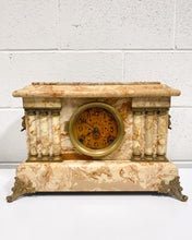 Load image into Gallery viewer, Vintage Faux Marble Mantle Clock
