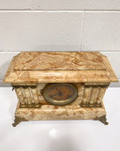 Load image into Gallery viewer, Vintage Faux Marble Mantle Clock
