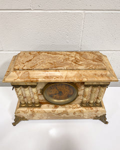 Vintage Faux Marble Mantle Clock